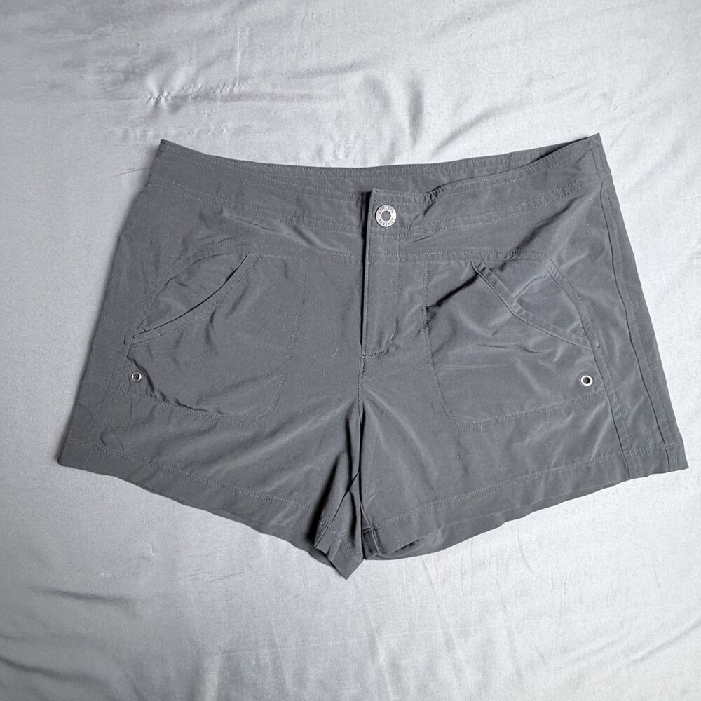 Athleta Black Lightweight Pocket Hybrid Cargo Board Shorts Size 6 Running Hiking